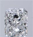 Natural Diamond 0.51 Carats, Radiant with  Cut, F Color, VVS1 Clarity and Certified by GIA