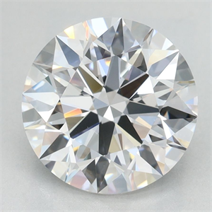 Picture of Lab Grown Diamond 2.59 Carats, Round with Excellent Cut, D Color, IF Clarity and Certified by GIA