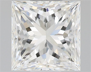 Picture of Natural Diamond 0.51 Carats, Princess with  Cut, G Color, VS1 Clarity and Certified by GIA