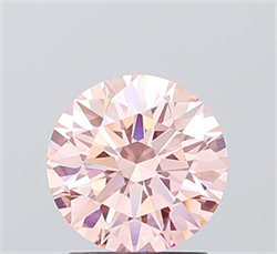 Picture of Lab Grown Diamond 1.60 Carats, Round with Ideal Cut, Fancy Intense Pink Color, VVS2 Clarity and Certified by IGI