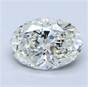 Natural Diamond 4.03 Carats, Oval with  Cut, I Color, SI1 Clarity and Certified by GIA