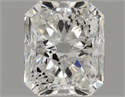 Natural Diamond 0.70 Carats, Radiant with  Cut, F Color, SI2 Clarity and Certified by HRD