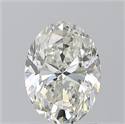 Natural Diamond 1.70 Carats, Oval with  Cut, J Color, SI2 Clarity and Certified by GIA