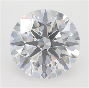 Picture of Lab Grown Diamond 3.39 Carats, Round with Excellent Cut, D Color, VVS2 Clarity and Certified by GIA