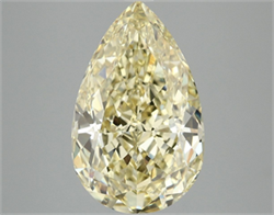 Picture of Lab Grown Diamond 5.10 Carats, Pear with  Cut, Fancy Intense Yellow Color, VS1 Clarity and Certified by IGI