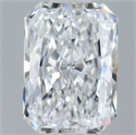 Natural Diamond 0.53 Carats, Radiant with  Cut, D Color, FL Clarity and Certified by GIA