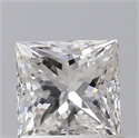 Natural Diamond 0.91 Carats, Princess with  Cut, F Color, SI1 Clarity and Certified by GIA