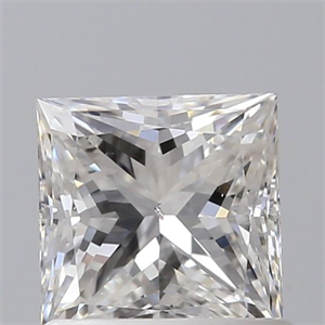 Picture of Natural Diamond 0.91 Carats, Princess with  Cut, F Color, SI1 Clarity and Certified by GIA