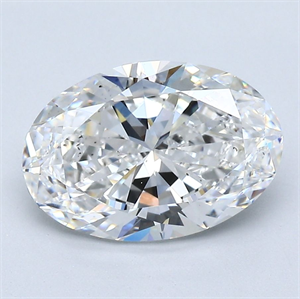 Picture of Natural Diamond 2.51 Carats, Oval with  Cut, E Color, SI1 Clarity and Certified by GIA