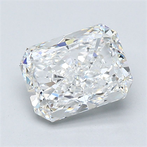 Picture of Natural Diamond 2.51 Carats, Radiant with  Cut, F Color, SI1 Clarity and Certified by GIA