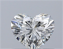 Natural Diamond 0.51 Carats, Heart with  Cut, H Color, VVS2 Clarity and Certified by GIA