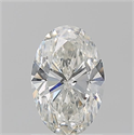 Natural Diamond 1.20 Carats, Oval with  Cut, H Color, SI1 Clarity and Certified by GIA