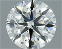 Natural Diamond 0.50 Carats, Round with Excellent Cut, H Color, VVS1 Clarity and Certified by IGI