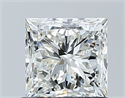 Natural Diamond 1.01 Carats, Princess with  Cut, H Color, VVS1 Clarity and Certified by GIA