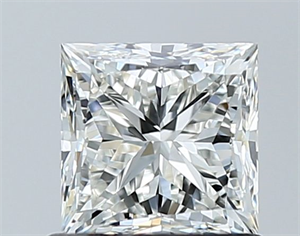 Picture of Natural Diamond 1.01 Carats, Princess with  Cut, H Color, VVS1 Clarity and Certified by GIA