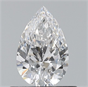 Natural Diamond 0.50 Carats, Pear with  Cut, E Color, VS1 Clarity and Certified by GIA