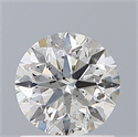 Natural Diamond 0.90 Carats, Round with Very Good Cut, G Color, I1 Clarity and Certified by GIA
