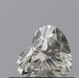 Picture of Natural Diamond 0.41 Carats, Heart with  Cut, K Color, VVS2 Clarity and Certified by GIA
