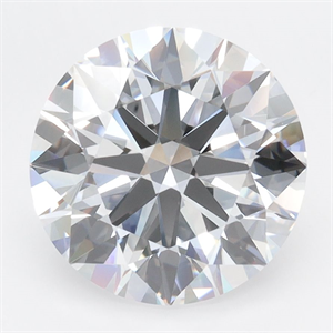 Picture of Lab Grown Diamond 4.02 Carats, Round with Ideal Cut, D Color, IF Clarity and Certified by IGI
