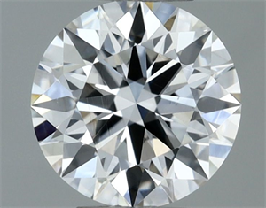 Picture of Natural Diamond 0.54 Carats, Round with Excellent Cut, I Color, VS2 Clarity and Certified by GIA
