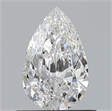 Natural Diamond 0.60 Carats, Pear with  Cut, E Color, VS2 Clarity and Certified by GIA