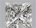 Natural Diamond 0.65 Carats, Princess with  Cut, H Color, VVS1 Clarity and Certified by GIA