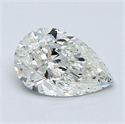 Natural Diamond 1.02 Carats, Pear with  Cut, I Color, SI2 Clarity and Certified by GIA