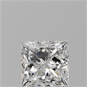 Natural Diamond 0.60 Carats, Princess with  Cut, D Color, VS2 Clarity and Certified by GIA