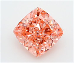 Picture of Lab Grown Diamond 3.10 Carats, CUSHION MODIFIED with  Cut, Fancy Vivid Pink Color, VS2 Clarity and Certified by IGI