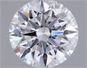 Lab Grown Diamond 1.06 Carats, Round with Ideal Cut, D Color, VVS2 Clarity and Certified by IGI