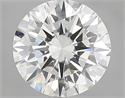 Natural Diamond 1.67 Carats, Round with Excellent Cut, I Color, IF Clarity and Certified by HRD