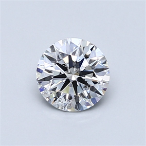 Picture of Natural Diamond 0.54 Carats, Round with Excellent Cut, E Color, SI2 Clarity and Certified by GIA