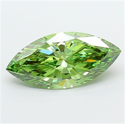 Picture of Lab Grown Diamond 3.41 Carats, Marquise with  Cut, Fancy Vivid Green Color, VS2 Clarity and Certified by IGI