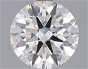Lab Grown Diamond 2.07 Carats, Round with Ideal Cut, E Color, VVS1 Clarity and Certified by IGI