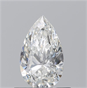 Diamante Natural 0.63 quilates, De pera , Color G, claridad VVS2 y certificado GIA