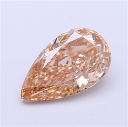 Picture of Lab Grown Diamond 1.34 Carats, Pear with  Cut, Fancy Light Brown Color, VS1 Clarity and Certified by IGI
