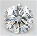 Lab Grown Diamond 2.17 Carats, Round with Excellent Cut, D Color, VVS1 Clarity and Certified by GIA