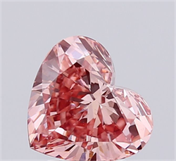 Picture of Lab Grown Diamond 2.31 Carats, Heart with  Cut, Fancy Intense Pink Color, VS2 Clarity and Certified by IGI