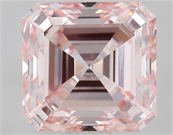 Picture of Lab Grown Diamond 1.53 Carats, Asscher with  Cut, Fancy Intense Pink Color, VVS2 Clarity and Certified by IGI