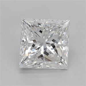 Picture of Natural Diamond 1.73 Carats, Princess with  Cut, D Color, SI2 Clarity and Certified by GIA