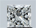 Natural Diamond 1.01 Carats, Princess with  Cut, I Color, VS1 Clarity and Certified by GIA