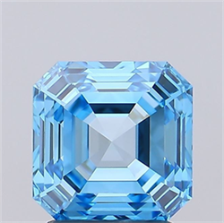 Picture of Lab Grown Diamond 2.39 Carats, Asscher with  Cut, Fancy Vivid Blue Color, VS1 Clarity and Certified by IGI