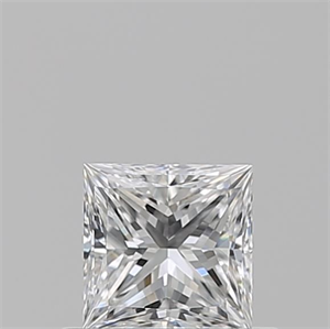 Picture of Natural Diamond 0.52 Carats, Princess with  Cut, E Color, VS1 Clarity and Certified by GIA