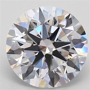 Picture of Lab Grown Diamond 3.04 Carats, Round with Excellent Cut, D Color, VVS2 Clarity and Certified by GIA