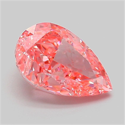 Picture of Lab Grown Diamond 2.09 Carats, Pear with  Cut, Fancy Vivid Pink Color, VVS2 Clarity and Certified by IGI
