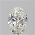 Natural Diamond 1.22 Carats, Oval with  Cut, J Color, SI1 Clarity and Certified by GIA