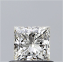 Natural Diamond 0.51 Carats, Princess with  Cut, J Color, VVS2 Clarity and Certified by GIA