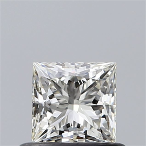 Picture of Natural Diamond 0.51 Carats, Princess with  Cut, J Color, VVS2 Clarity and Certified by GIA