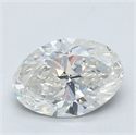 Natural Diamond 1.32 Carats, Oval with  Cut, H Color, SI1 Clarity and Certified by GIA
