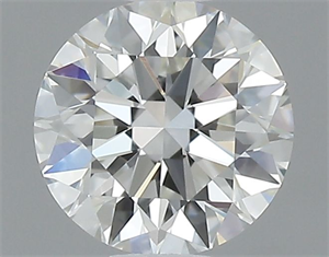 Picture of Natural Diamond 0.52 Carats, Round with Excellent Cut, H Color, VVS2 Clarity and Certified by GIA